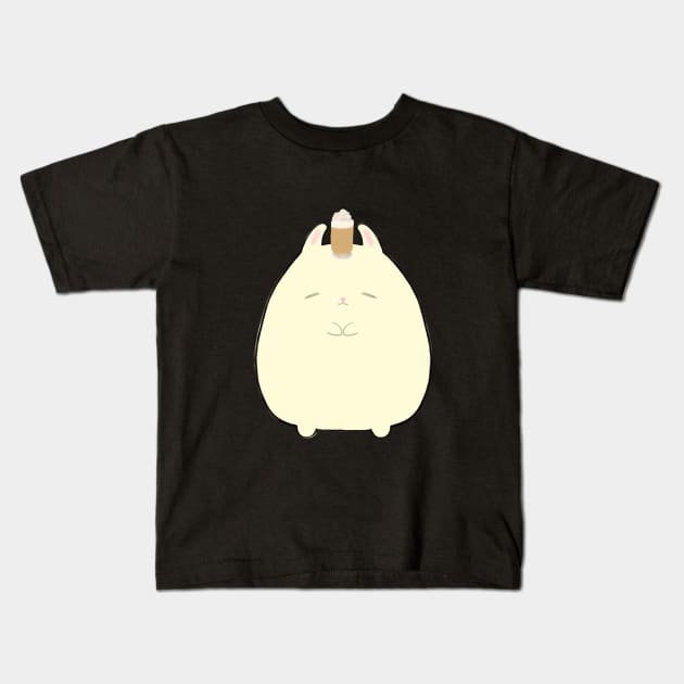 Coffee Lover Bunny Kids T-Shirt by CITROPICALL